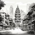 Juxtaposition of Hanoi's architectural wonders: Ancient temple and modern skyline