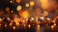 Christmas Background with Ornaments, Baubles, Globes AI Generated Illustration