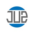 JUZ letter logo design on white background. JUZ creative initials circle logo concept. JUZ letter design