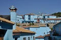 Juzcar, blue town in Malaga, Spain