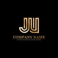 JV monogram logo inspirations, letters logo template Royalty Free Stock Photo