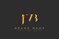 JVB abstract letter logo design Royalty Free Stock Photo