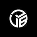 JVB letter logo design on black background. JVB creative initials letter logo concept. JVB letter design Royalty Free Stock Photo