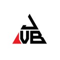 JVB triangle letter logo design with triangle shape. JVB triangle logo design monogram. JVB triangle vector logo template with red Royalty Free Stock Photo