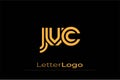 JVC Creative Unique Modern Letter Logo Design. Elegant Monogram Logo Design with Decorative Elements and Typography Royalty Free Stock Photo