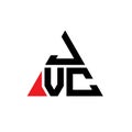 JVC triangle letter logo design with triangle shape. JVC triangle logo design monogram. JVC triangle vector logo template with red Royalty Free Stock Photo