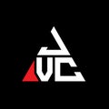 JVC triangle letter logo design with triangle shape. JVC triangle logo design monogram. JVC triangle vector logo template with red Royalty Free Stock Photo