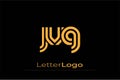 JVG Creative Unique Modern Letter Logo Design. Elegant Monogram Logo Design with Decorative Elements and Typography Royalty Free Stock Photo