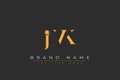 JVK abstract letter logo design Royalty Free Stock Photo