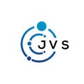JVS letter technology logo design on white background. JVS creative initials letter IT logo concept. JVS letter design Royalty Free Stock Photo