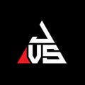 JVS triangle letter logo design with triangle shape. JVS triangle logo design monogram. JVS triangle vector logo template with red Royalty Free Stock Photo