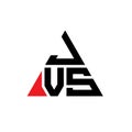 JVS triangle letter logo design with triangle shape. JVS triangle logo design monogram. JVS triangle vector logo template with red Royalty Free Stock Photo
