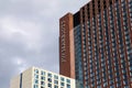 JW Marriott Logo on the side of a building Royalty Free Stock Photo
