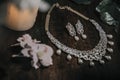 A jwellery of marriage bridle. Royalty Free Stock Photo