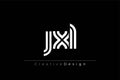 JXL Creative Unique Modern Letter Logo Design Royalty Free Stock Photo