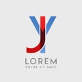 JY logo letters with blue and red gradation