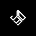 JYO letter logo design on black background. JYO creative initials letter logo concept. JYO letter design Royalty Free Stock Photo