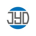 JYO letter logo design on white background. JYO creative initials circle logo Royalty Free Stock Photo