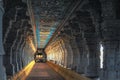 1220 meter-long corridor in Ramnathswami Temple at Rameshwaram Tamilnadu INDIA