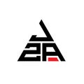 JZA triangle letter logo design with triangle shape. JZA triangle logo design monogram. JZA triangle vector logo template with red Royalty Free Stock Photo