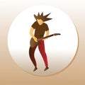 Punk guitarist stage style vector