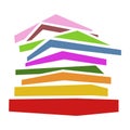 Stack of books logo icon template