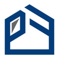 PF letter home initial logo symbol