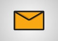 Mail envelope icon in flat style. Receive email letter spam vector illustration Royalty Free Stock Photo