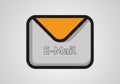 Mail envelope icon in flat style. Receive email letter spam vector illustration Royalty Free Stock Photo