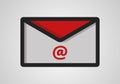 Mail envelope icon in flat style. Receive email letter spam vector illustration Royalty Free Stock Photo