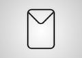 Mail envelope icon in flat style. Receive email letter spam vector illustration Royalty Free Stock Photo