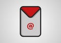 Mail envelope icon in flat style. Receive email letter spam vector illustration Royalty Free Stock Photo