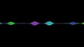 4k abstract music sound wave or audio wavefrom isolated on black background.