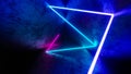 4K Abstract seamless looped animation of iridescent neon ray, glowing light tube