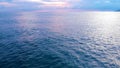 4k Aerial drone fly over open sea