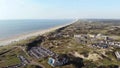 Coastal resort town of Wijk aan Zee, Holland. Beautiful sand beach and dunes