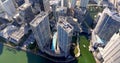 5k aerial W Hotel Brickell on Miami River