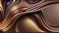 Earthly Chocolaty Elegance: Abstract Curved Silk Texture on Modern Deluxe Background