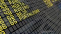 4K - Airport Departure Board with Portuguese destinations