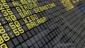 4K - Airport Departure Board with Spanish destinations