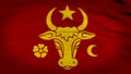 4k animated flag of Moldavia