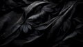 4K black luxury cloth, silk satin velvet, with floral shapes, gold threads, luxurious wallpaper, elegant abstract design Royalty Free Stock Photo