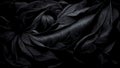 4K black luxury cloth, silk satin velvet, with floral shapes, gold threads, luxurious wallpaper, elegant abstract design Royalty Free Stock Photo