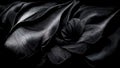 4K black luxury cloth, silk satin velvet, with floral shapes, gold threads, luxurious wallpaper, elegant abstract design Royalty Free Stock Photo