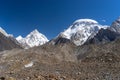 K2 and Broad peak mountain, K2 trek Royalty Free Stock Photo