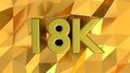 18K Hallmark on gold pattern background Royalty Free Stock Photo