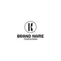 K Circle Logo Design Vector Royalty Free Stock Photo