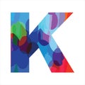 K colorful initial logo for enjoy, modern, funny, and stylish company field
