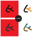 K- Company Symbol.K-letter abstract logo design. Royalty Free Stock Photo