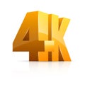 4K Concept. Royalty Free Stock Photo